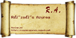 Rózsás Azurea névjegykártya